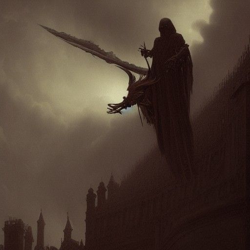 Gothic Horror Death Descends from Above