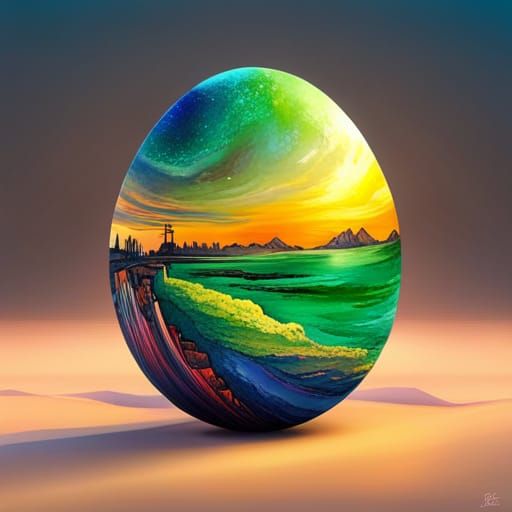 Detailed Easter Egg with Intricate Designs