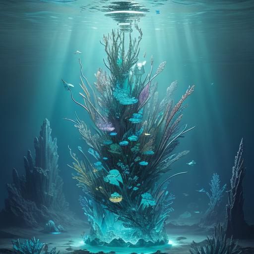 Atlantis in a Vial with Steampunk Engine