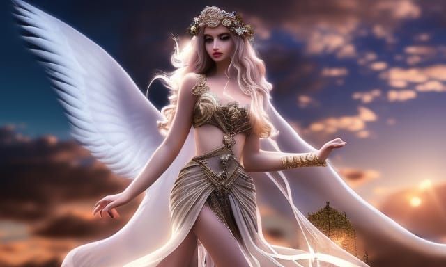 Angel Goddess Gives Blessing