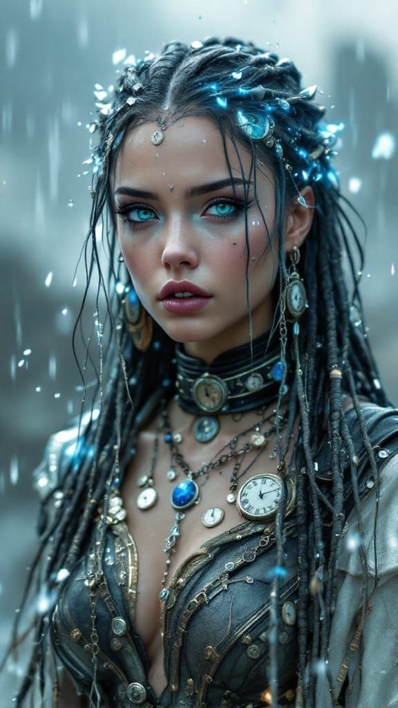 Timeless Sorceress in Cosmic Attire