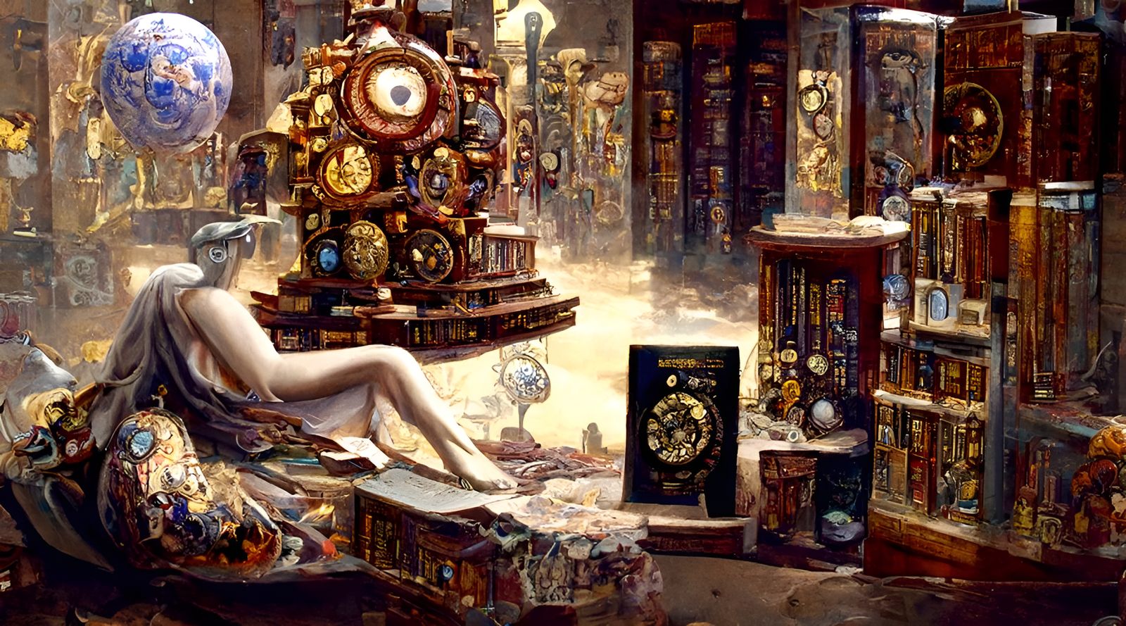 Clio: Timekeeper in a Surreal Dieselpunk Library