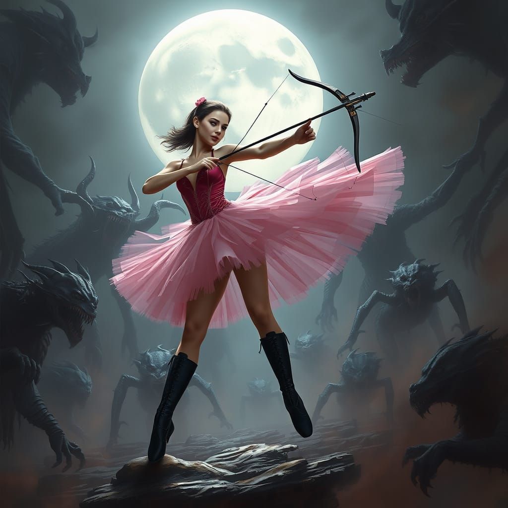 Ballerina Vampire Slayer in Gothic Romantic Style