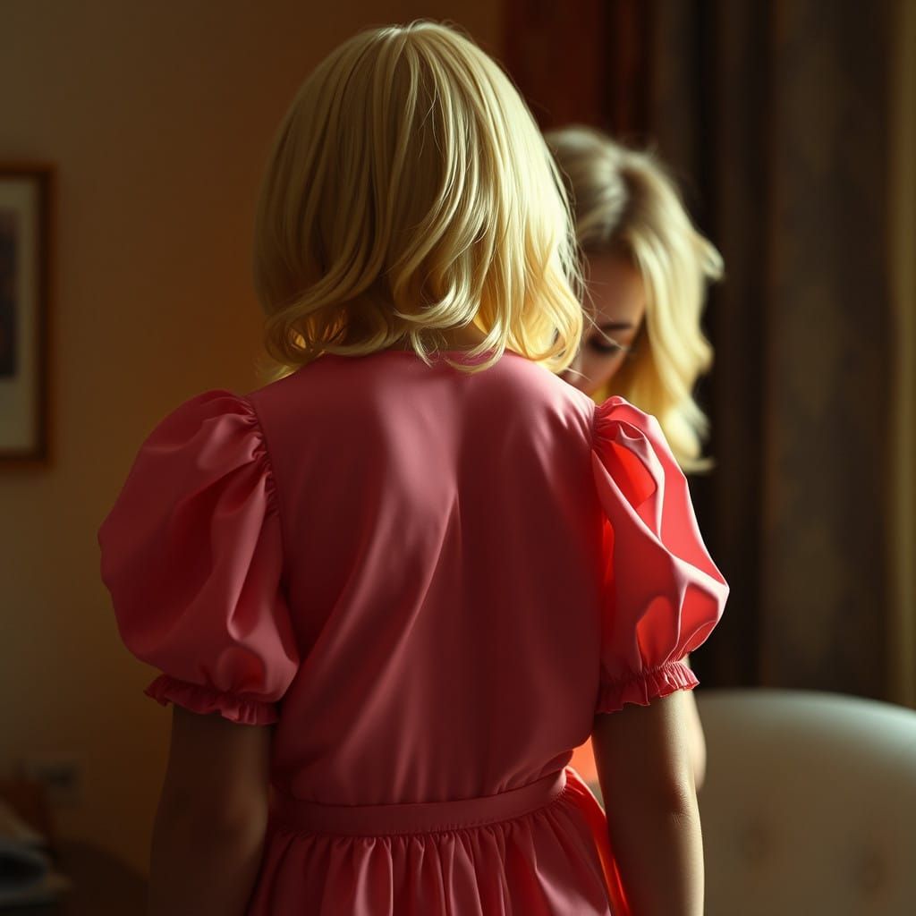 Mother's Tender Moment with Crossdressing Teen Son in Vibran...