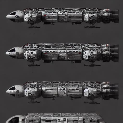 Space 1999 Eagle Spacecraft in Detailed Matte Painting