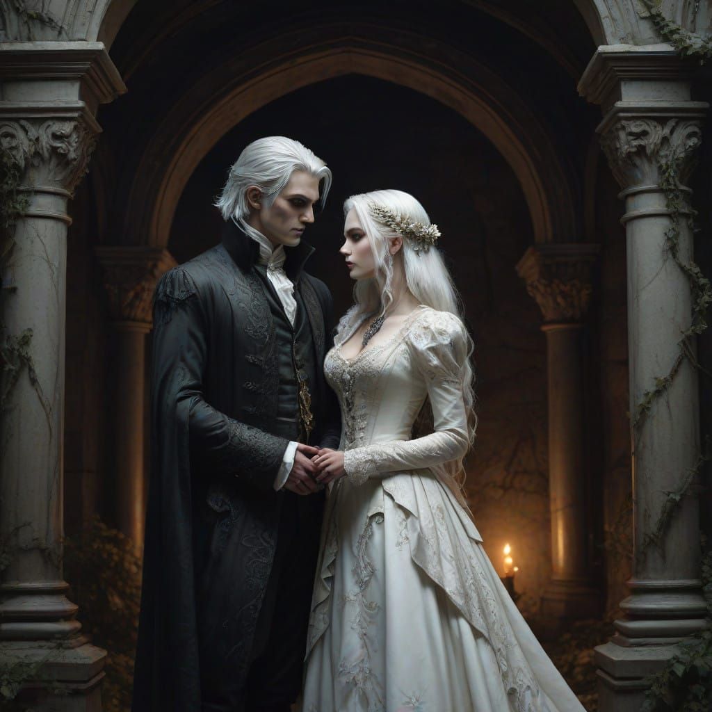Victorian Vampire Romance in Moonlit Gothic Splendor