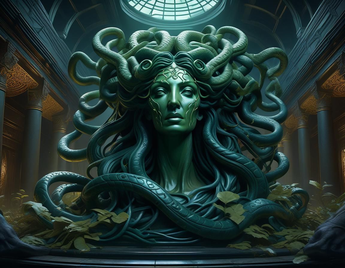 Medusa Gorgon: Dark Fantasy Concept Art