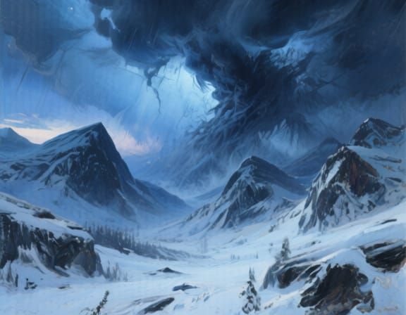 Ominous Snow Apocalypse Over Northern Mountains