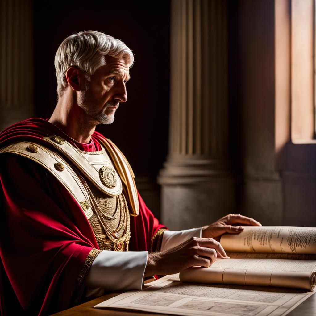 Emperor Trajan planning his next campaign