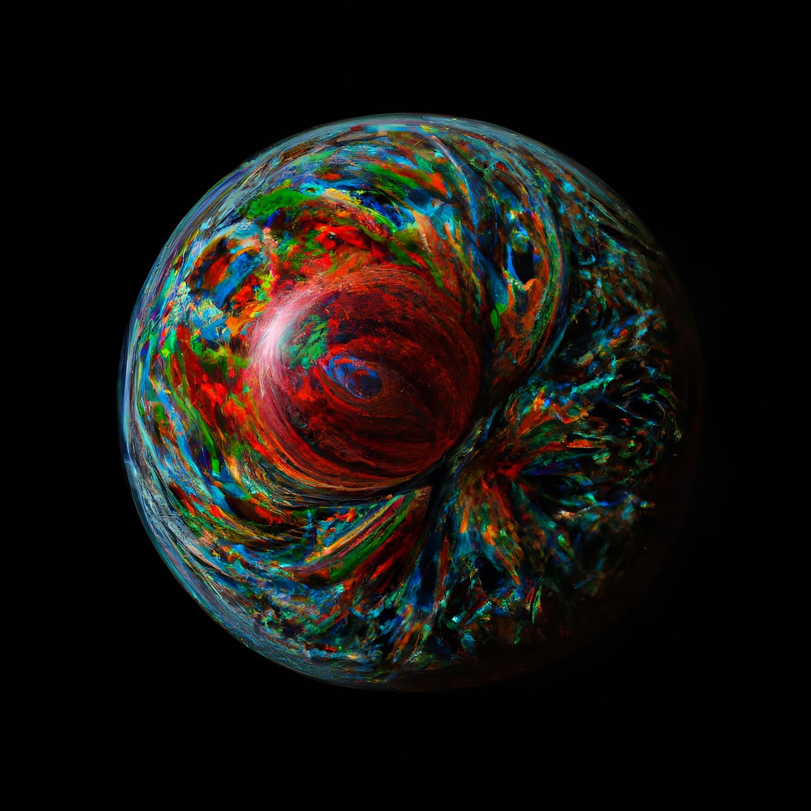 Vibrant Quantum Orb in Subatomic Rendering