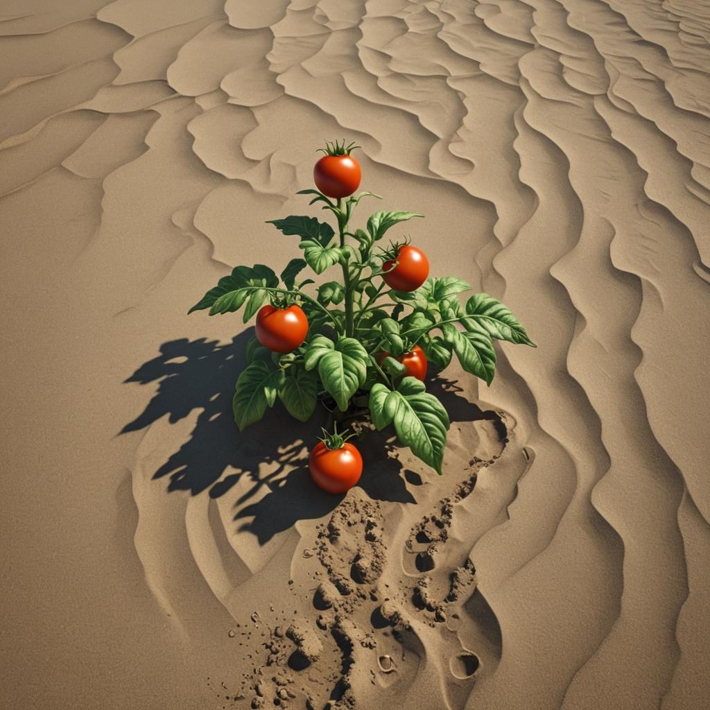 A lone giant tomato plant #3