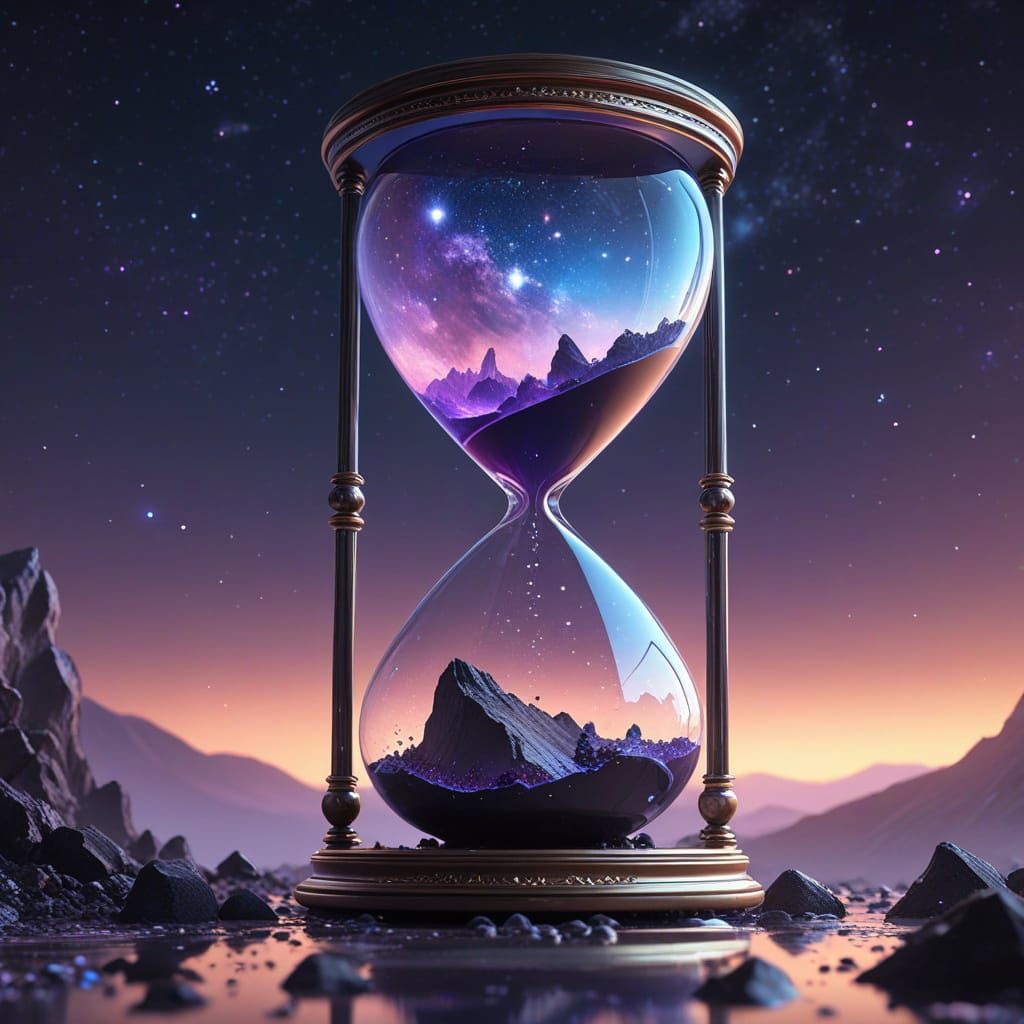 Breathtaking Cosmic Hourglass in Ethereal Light