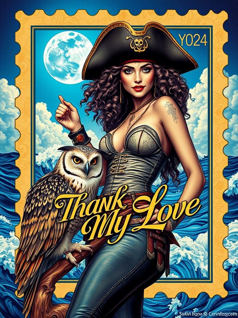 Most beautiful cowgirl pirate model on  movie advert banner ...