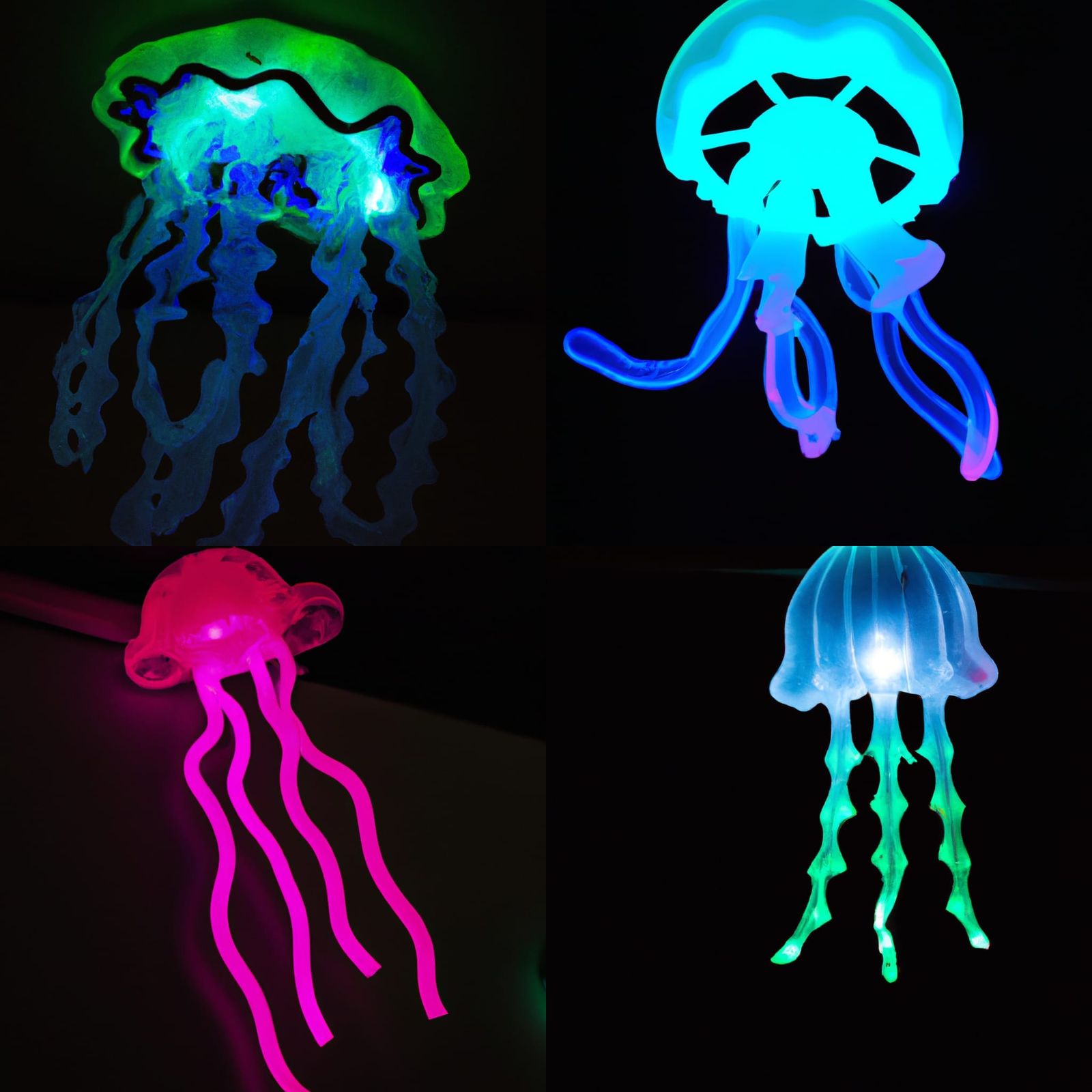 Fluorescent Jellyfish Light Photograph