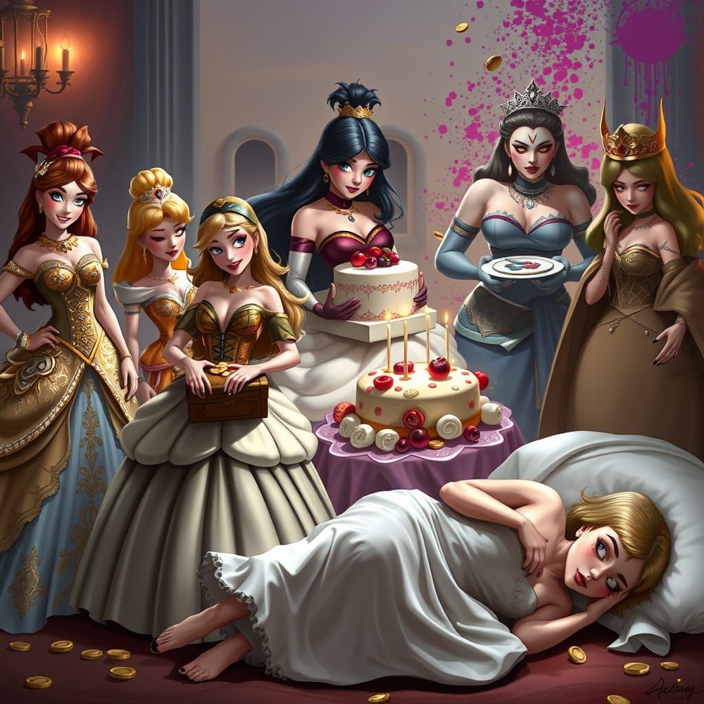 Seven Disney Princesses Embodied by the Seven Deadly Sins in...