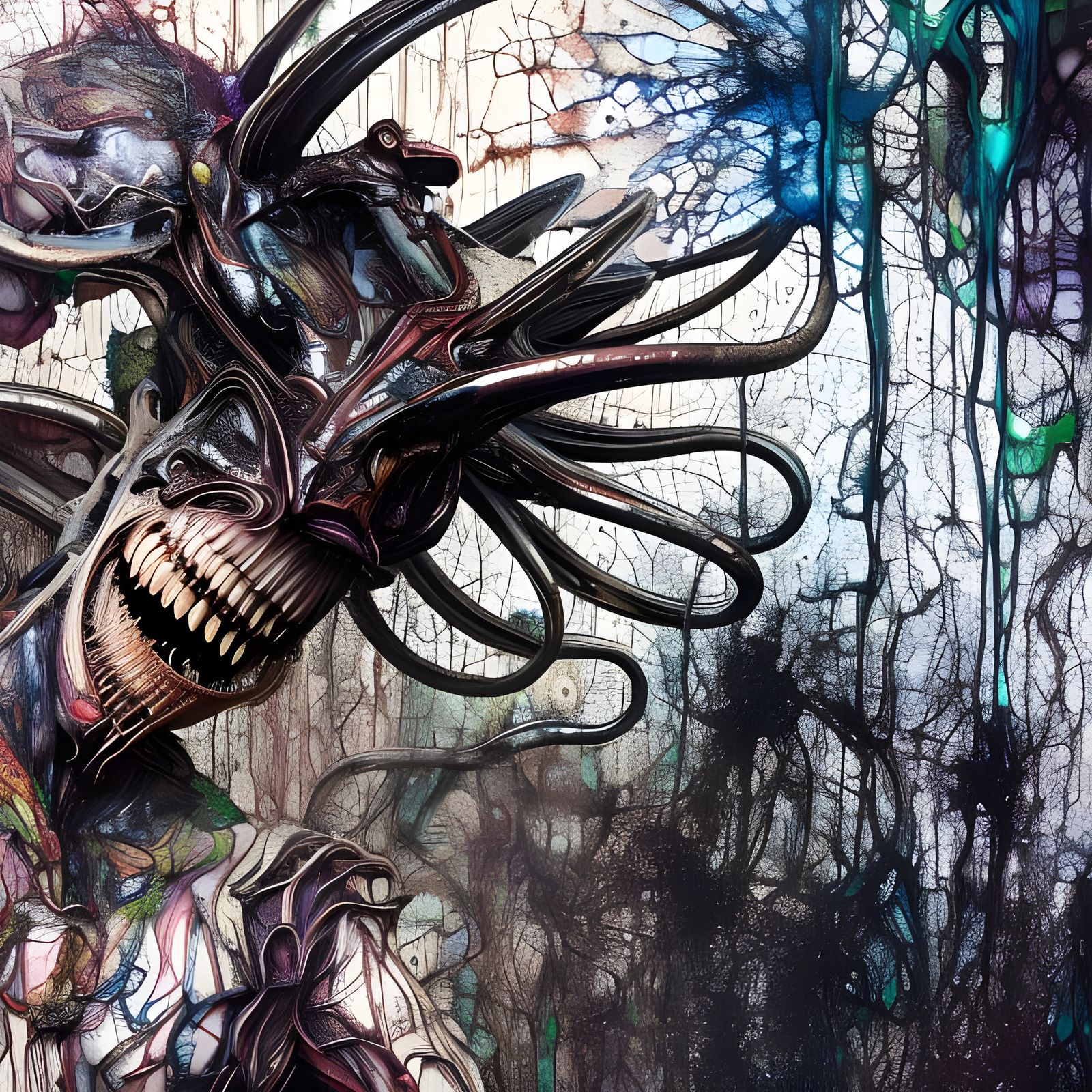 Xenomorph Meeting Place in Pâte de Verre Style