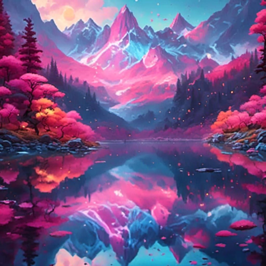 Distorted Mirror Reflection in Dreamy Darkness