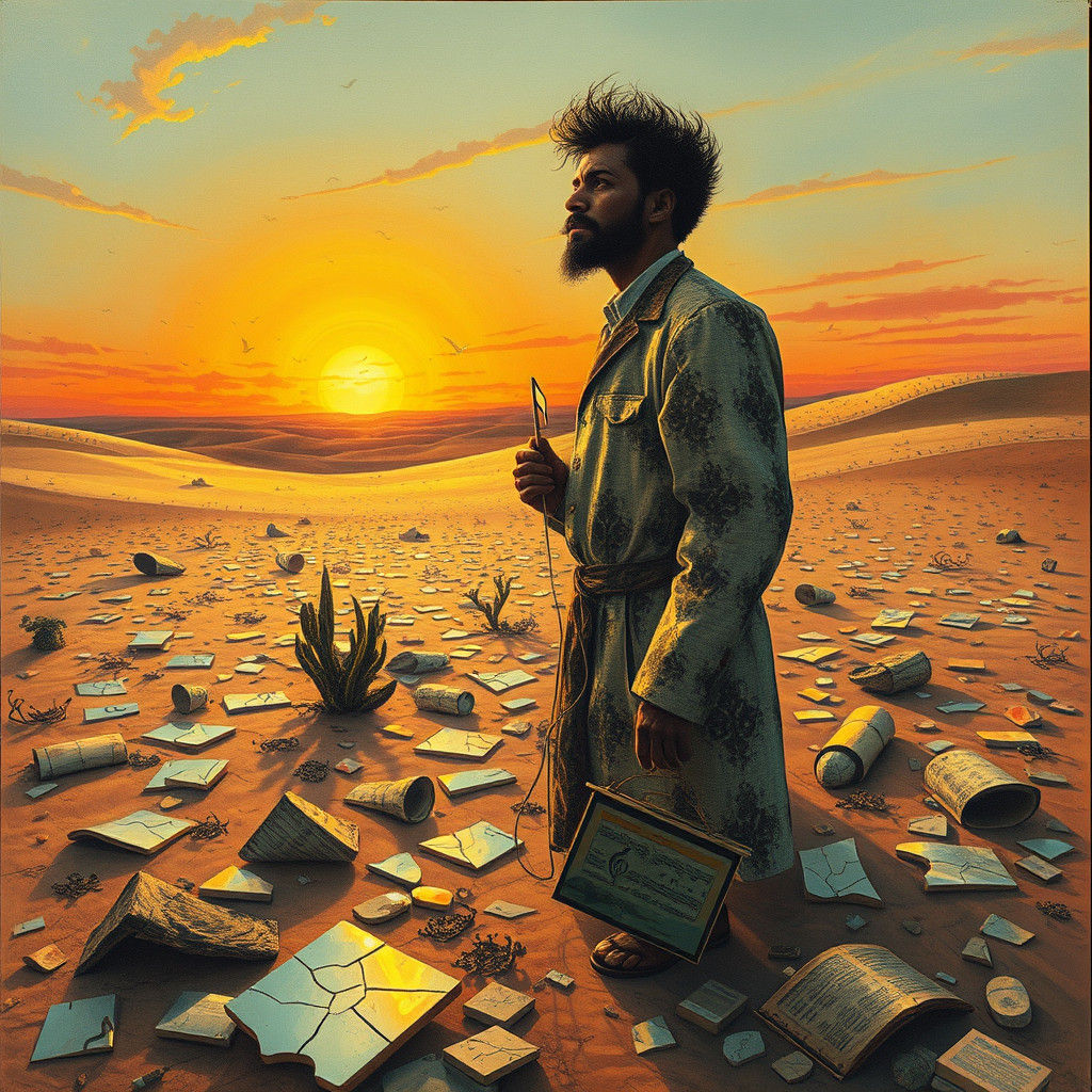 Surreal Desert Transformed into Musical Landscape