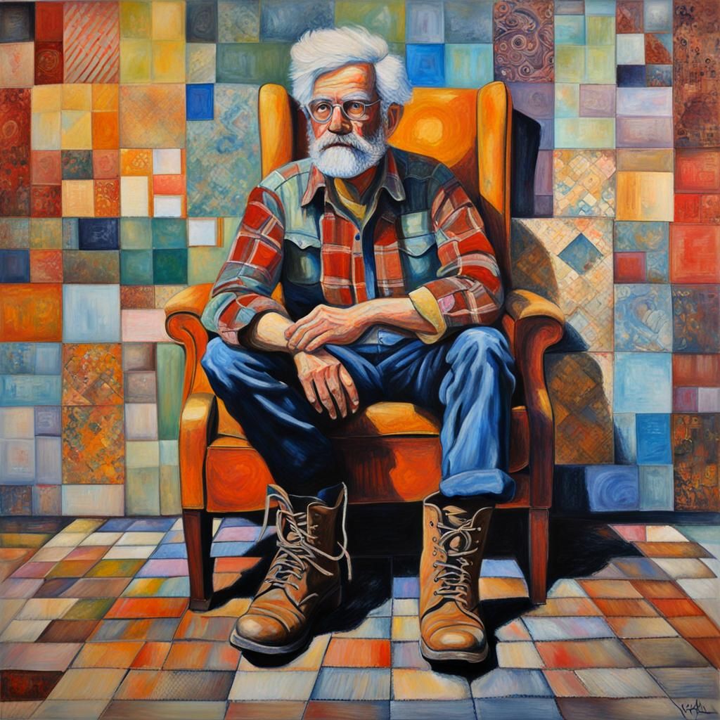 Lumberjack Woman: Art Deco Meets Surreal Impressionism