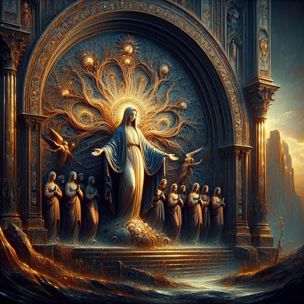 Mother Mary: Refuge and Intercessor, a Matte Painting