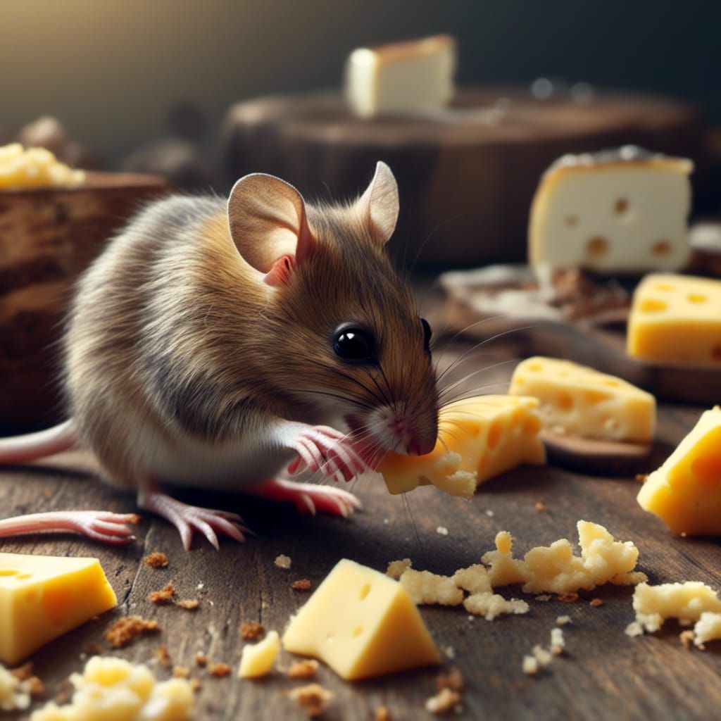 <lora:SuperHyperrealism:1.0>
A mouse eating a piece of cheese, --ar 1:1