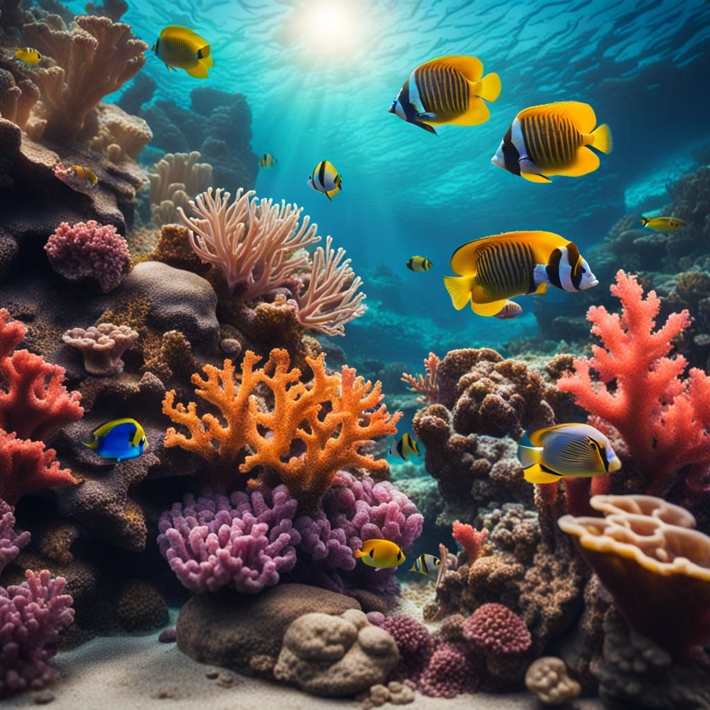 Colorful Coral Reef Underwater Photography