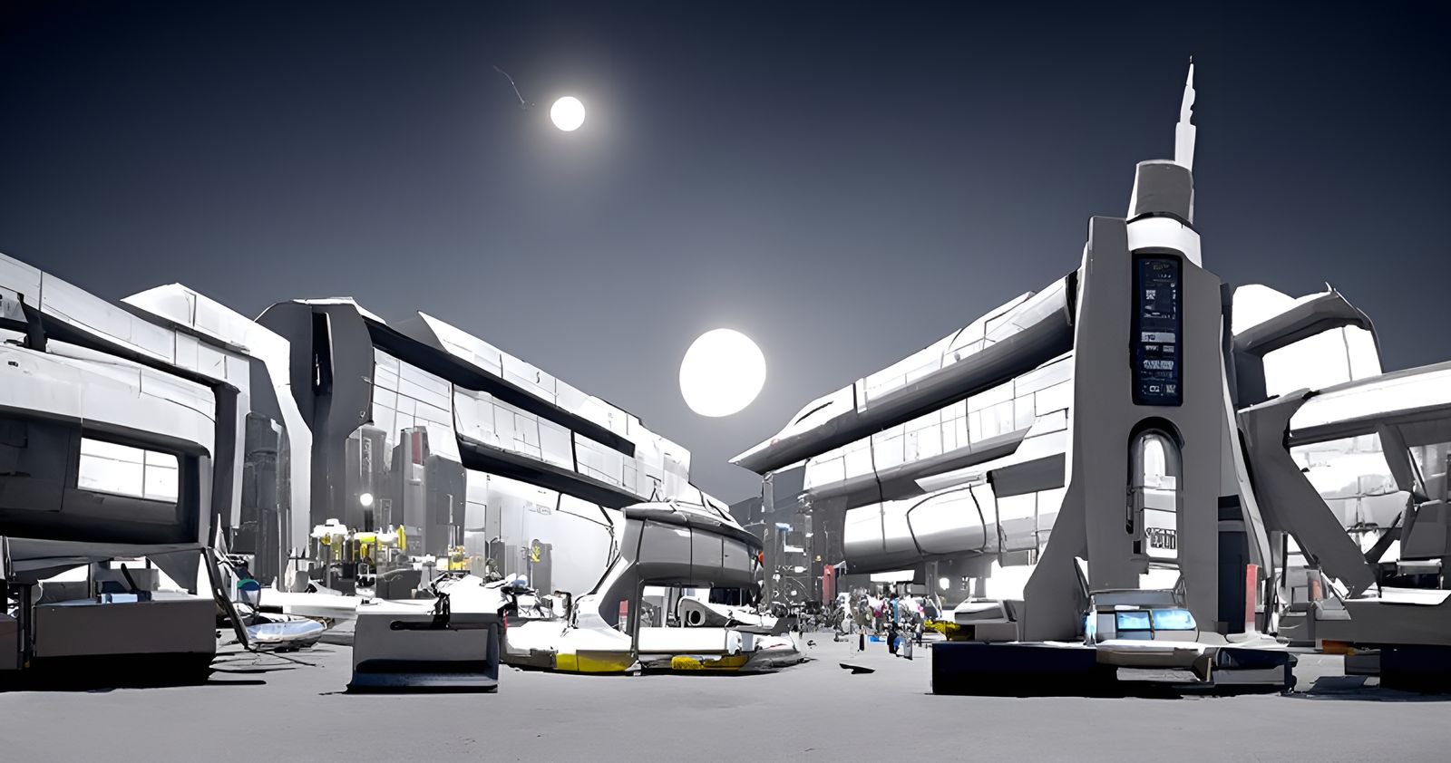 Futuristic Sci-Fi Lunar City in Unreal Engine