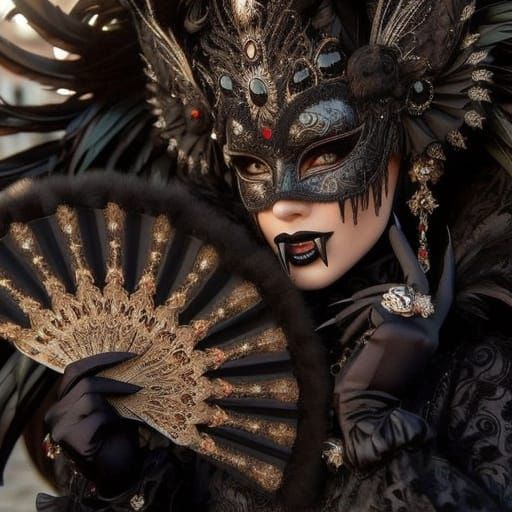 Dark Fantasy Vampire in Crimson-Eyed Terror