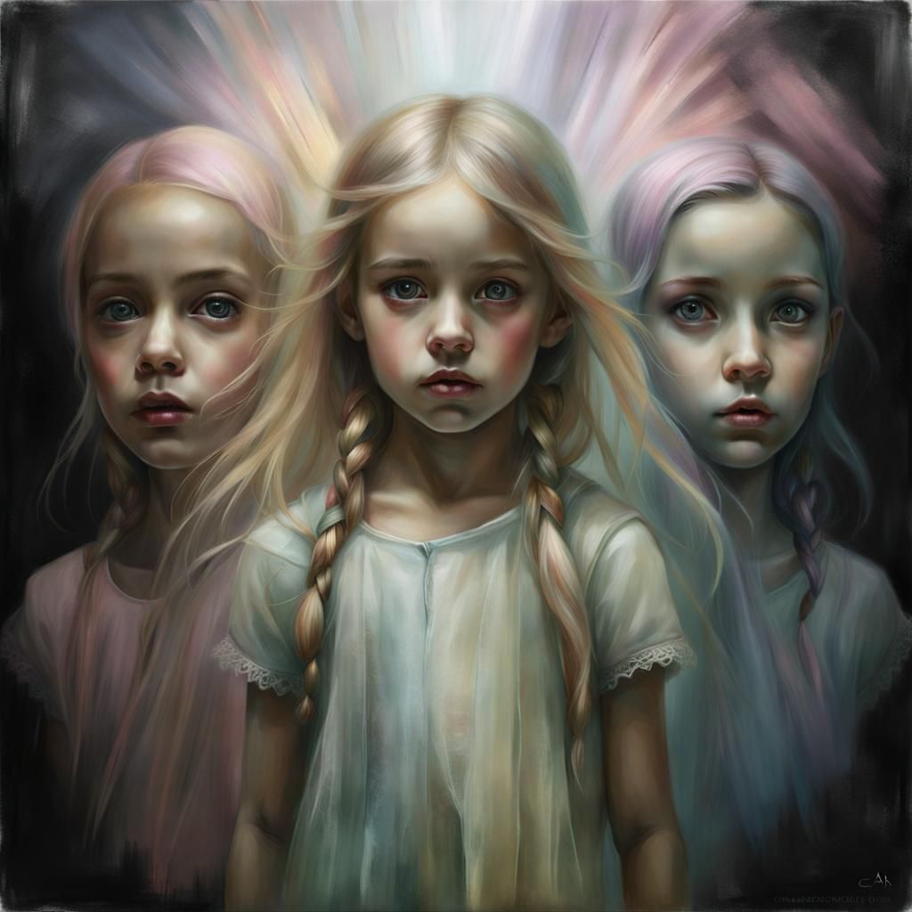 Dreamlike Double Exposure: Shadows and Courage in Pastels