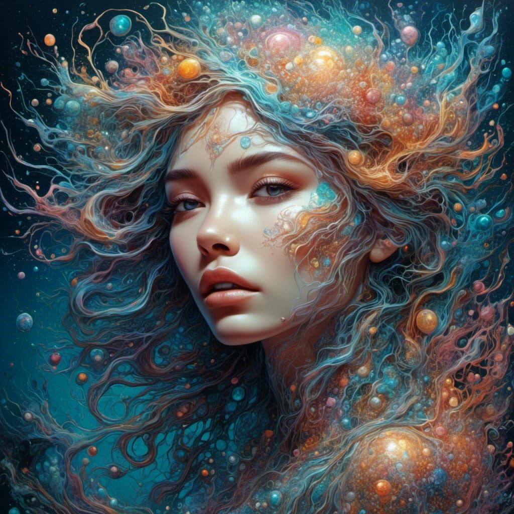 Central Nervous System as Liquid Pour Painting