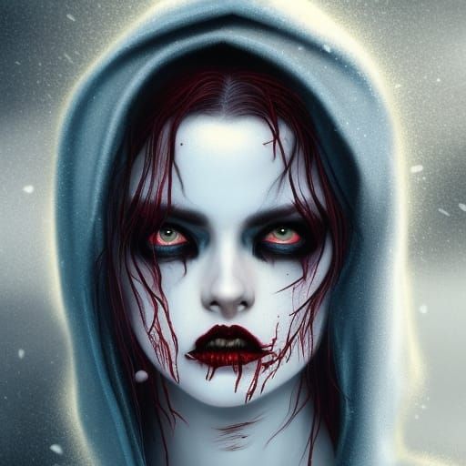 Gothic Zombie Beauty in Fantasy Magazine Style