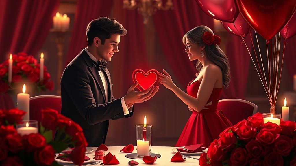 Ethereal Valentine's Day Proposal in a Fantastical Candlelit...