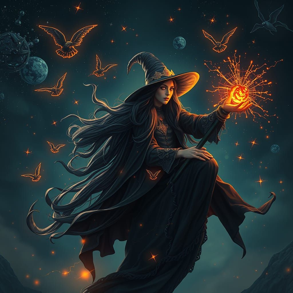 Surreal Witch of the Stars Confronts the Sabbath in Dreamlik...