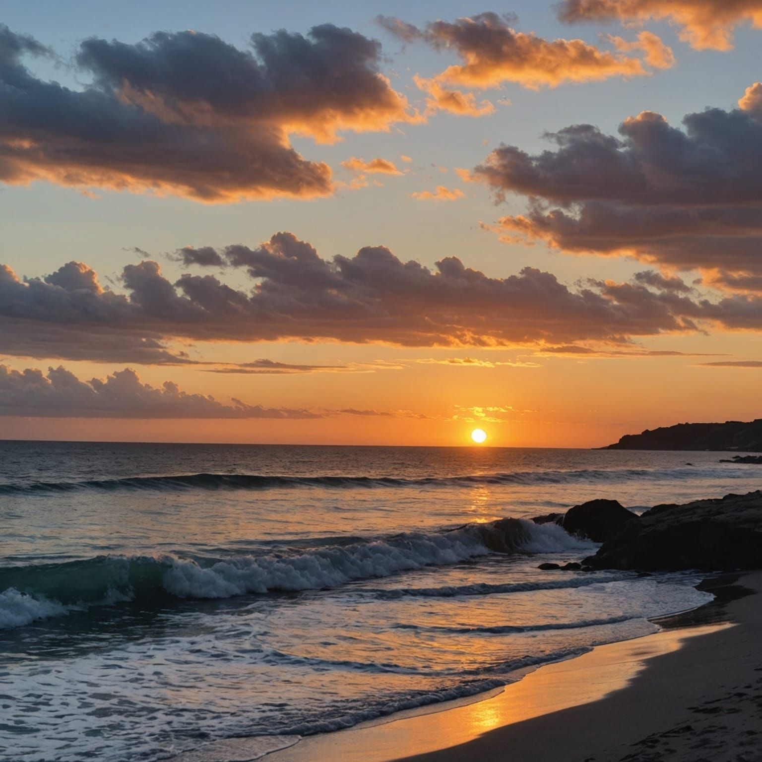 Seascape Sunset: A Stunning Ocean View