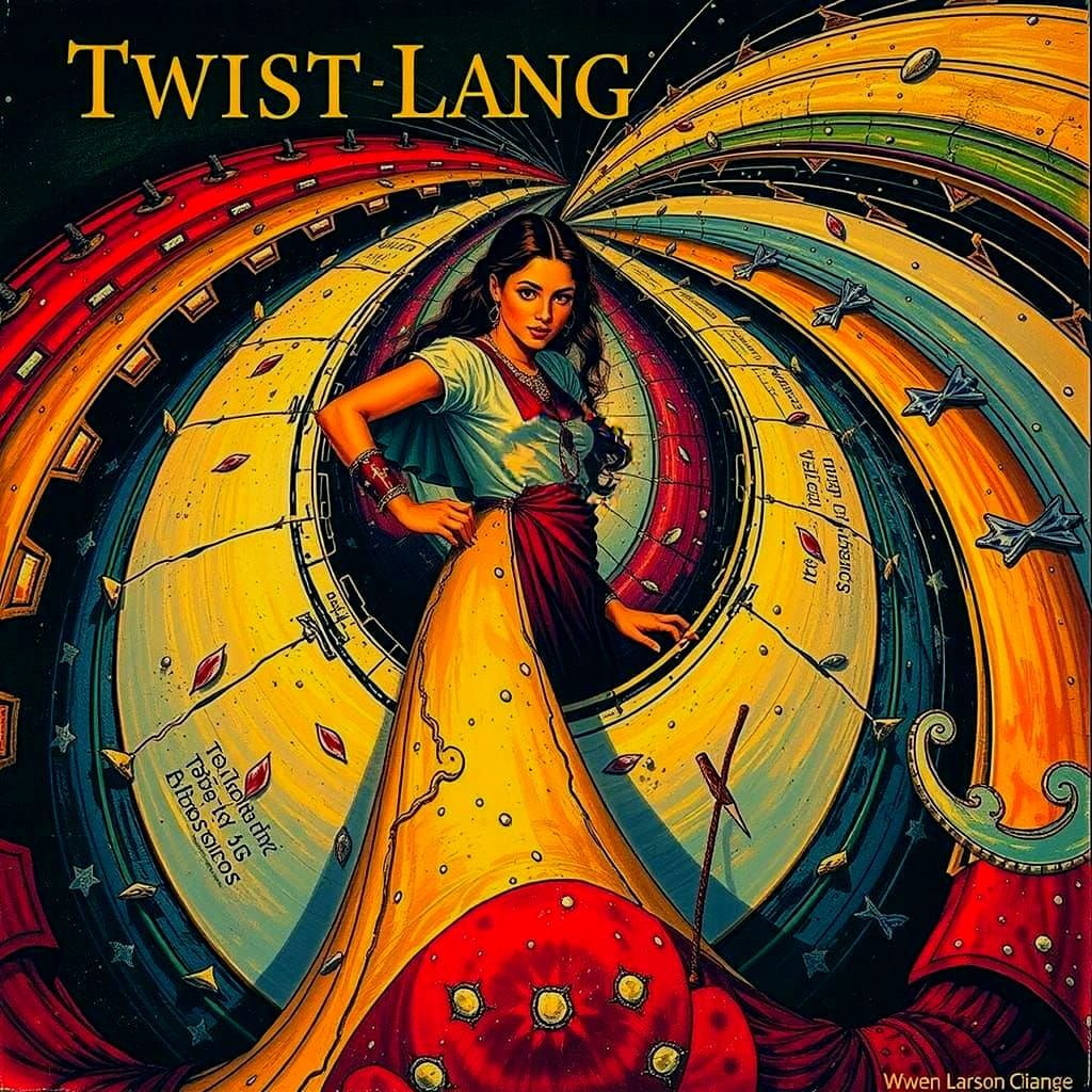 Abstract Swirling Forms in Dynamic Motion