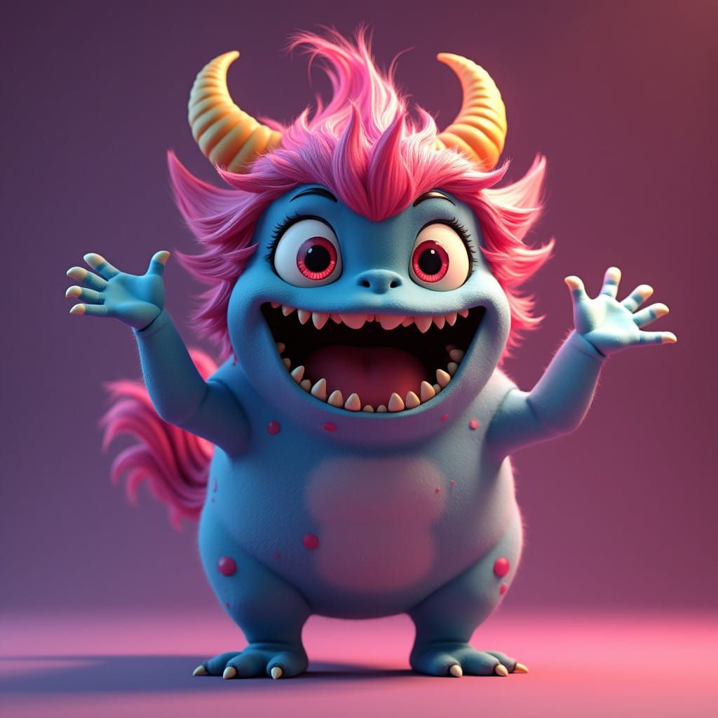 Evil Cindy as a Malevolent Monster in a Vibrant, Cinematic S...