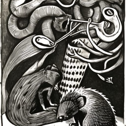 Hedgehog's Vampire Plot: Post-Apocalyptic Psychedelic Art