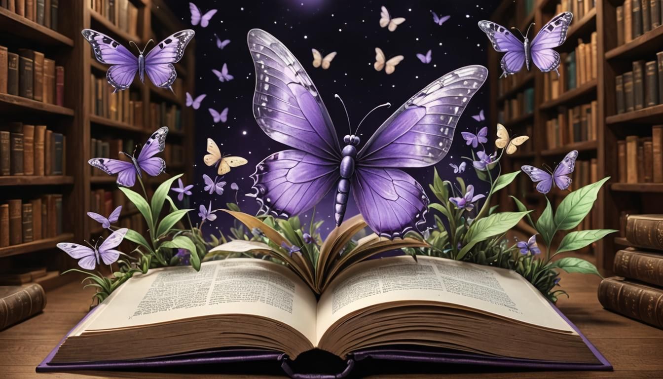 Magical Fairy Forest Pop-Up Book 3D Render