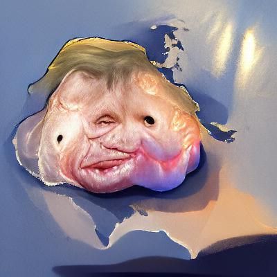 Donald Trump as Blobfish AI Interpretation