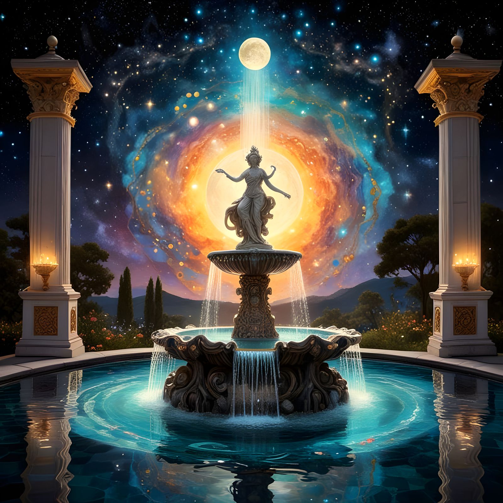A celestial fountain