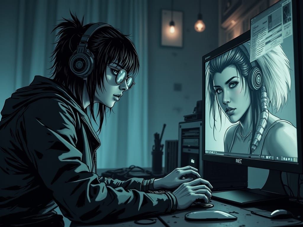 A Young Woman Reaches Out to a Distraught Young Man