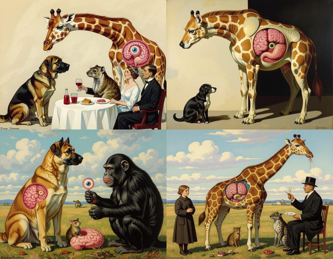 Surreal Anatomical Abomination in Classical Portrait Style