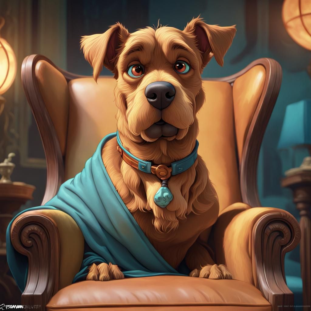Hyperdetailed Portrait of Scooby Doo Relaxing