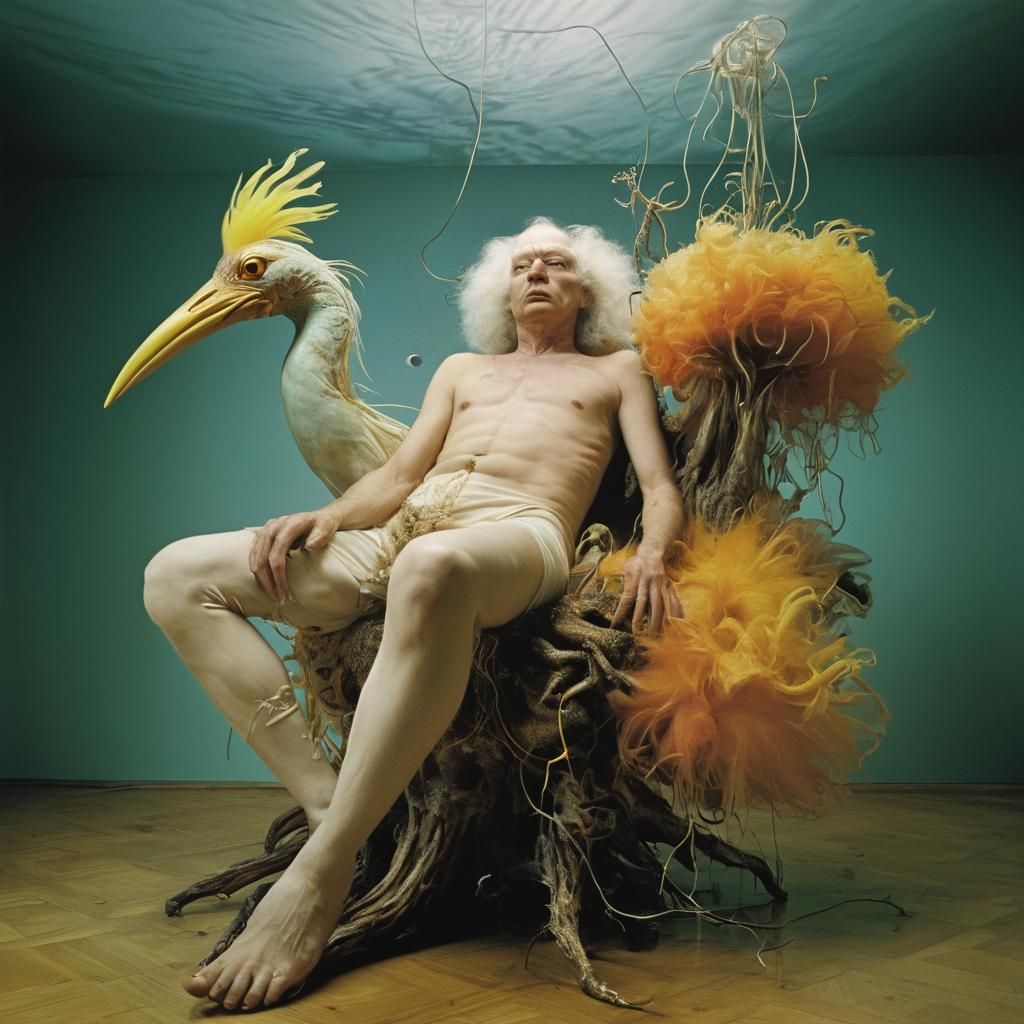 Underwater Gender-Neutral Cryptid in Rococo Fantasy Style