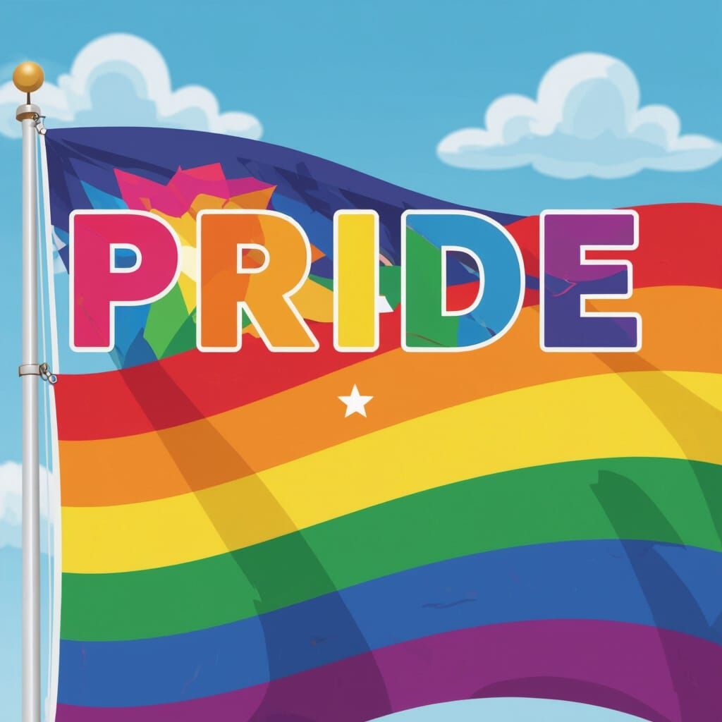 Pride Flag Anime Character Illustration