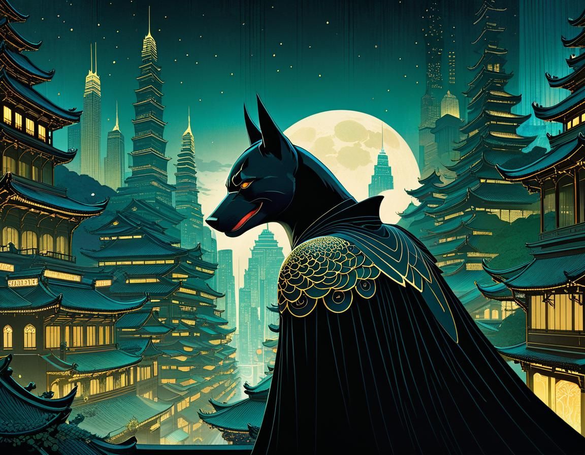 Batman in Victo Ngai's Illustrative Style