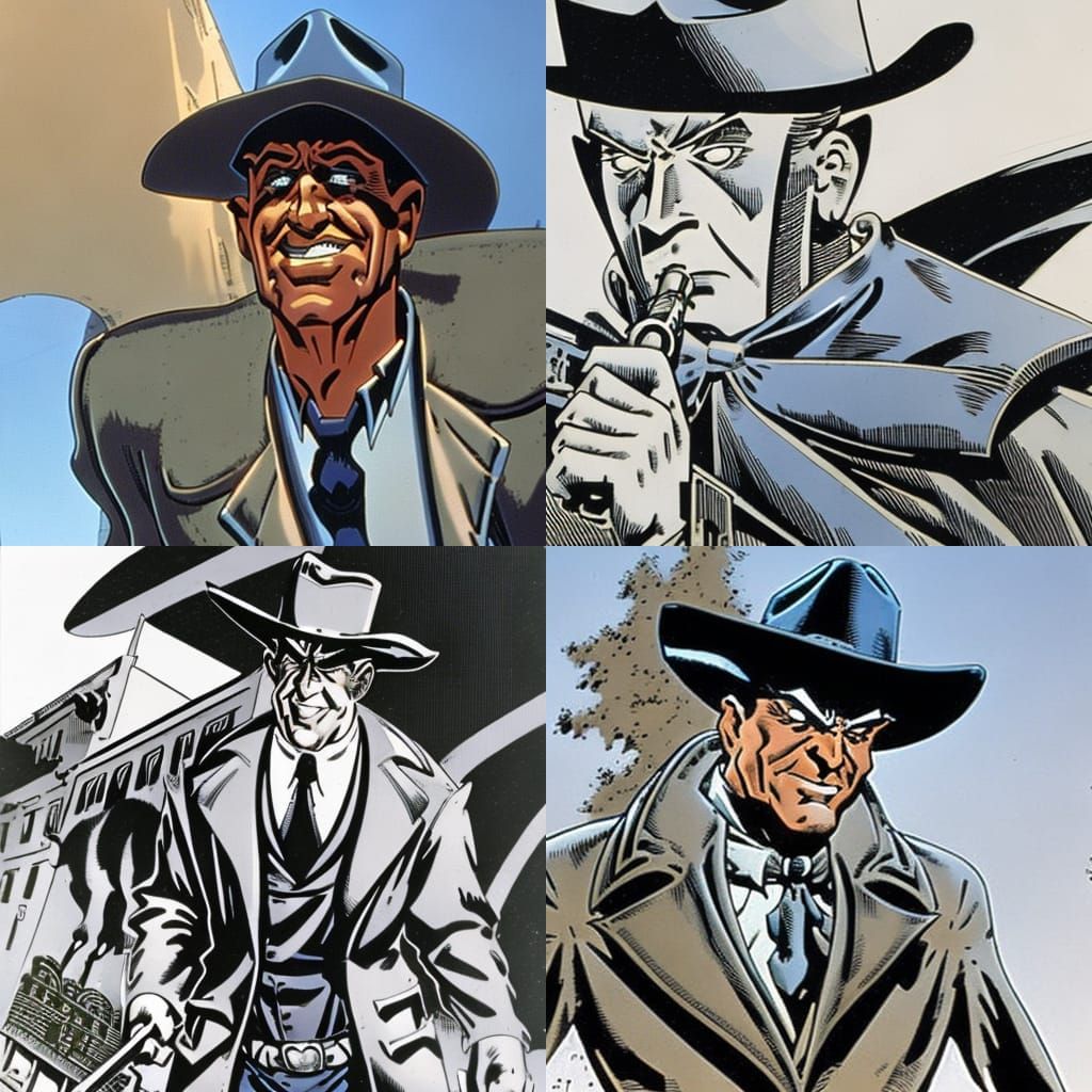 Cowboy in Will Eisner Comic Style