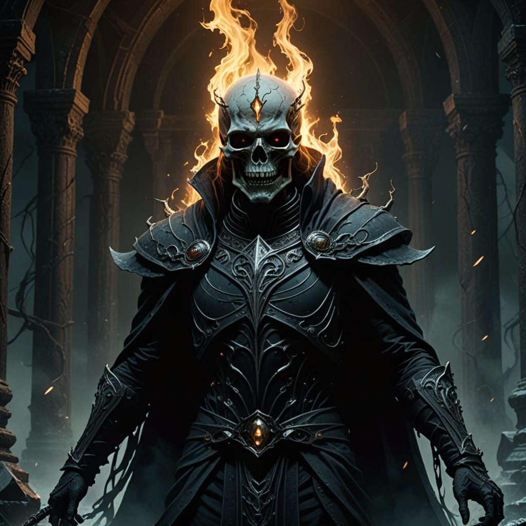 Mindflame Lich in Dark Fantasy Art