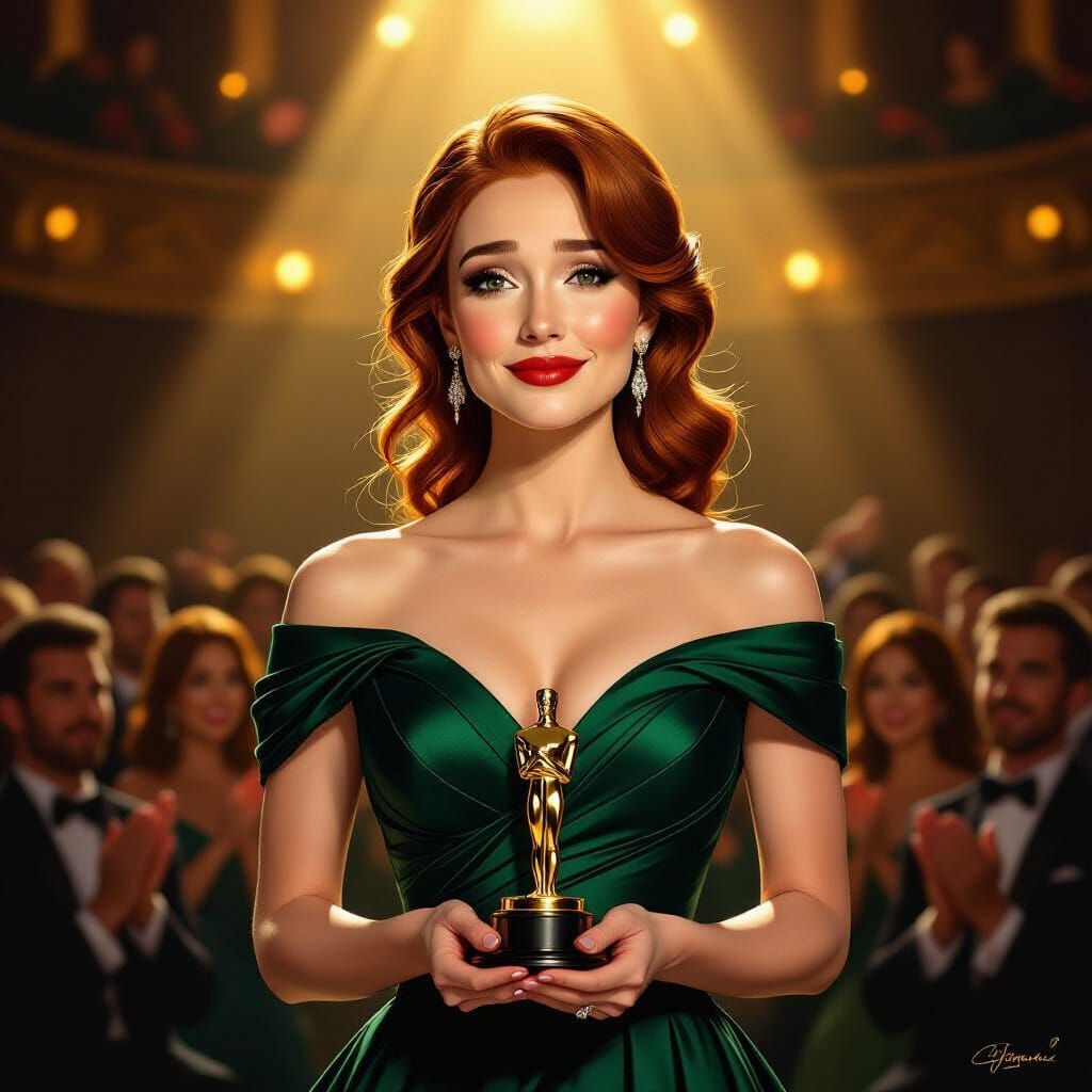 Grateful Woman Receives Award in Dutch Masters Style