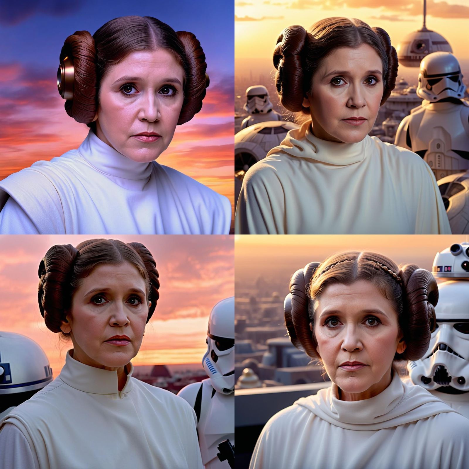 Princess Leia Portrait in Cloud City: Photorealistic 8K